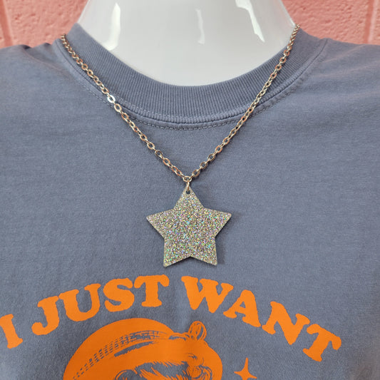 You're a Star - Statement Acrylic Star Charm Necklace
