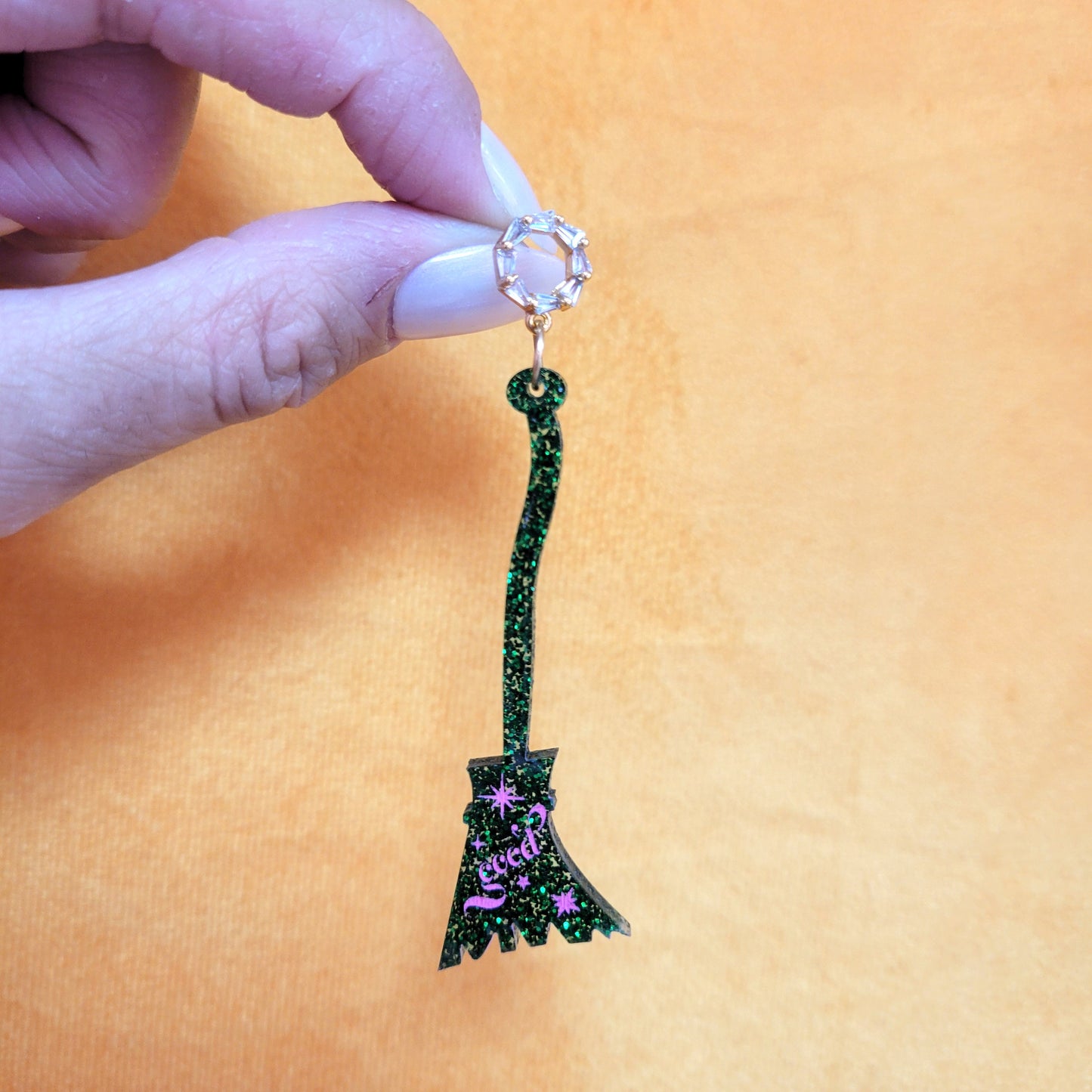 "For Good" Pink and Green Statement Earrings