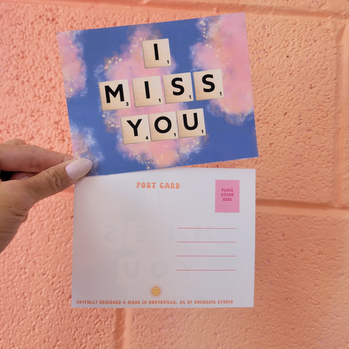"I Miss You" - Single Postcard
