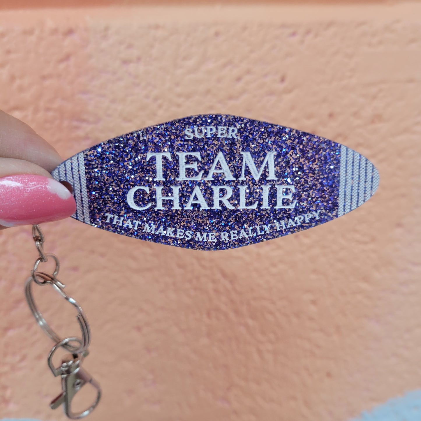 "Team Charlie" Motel Keychain