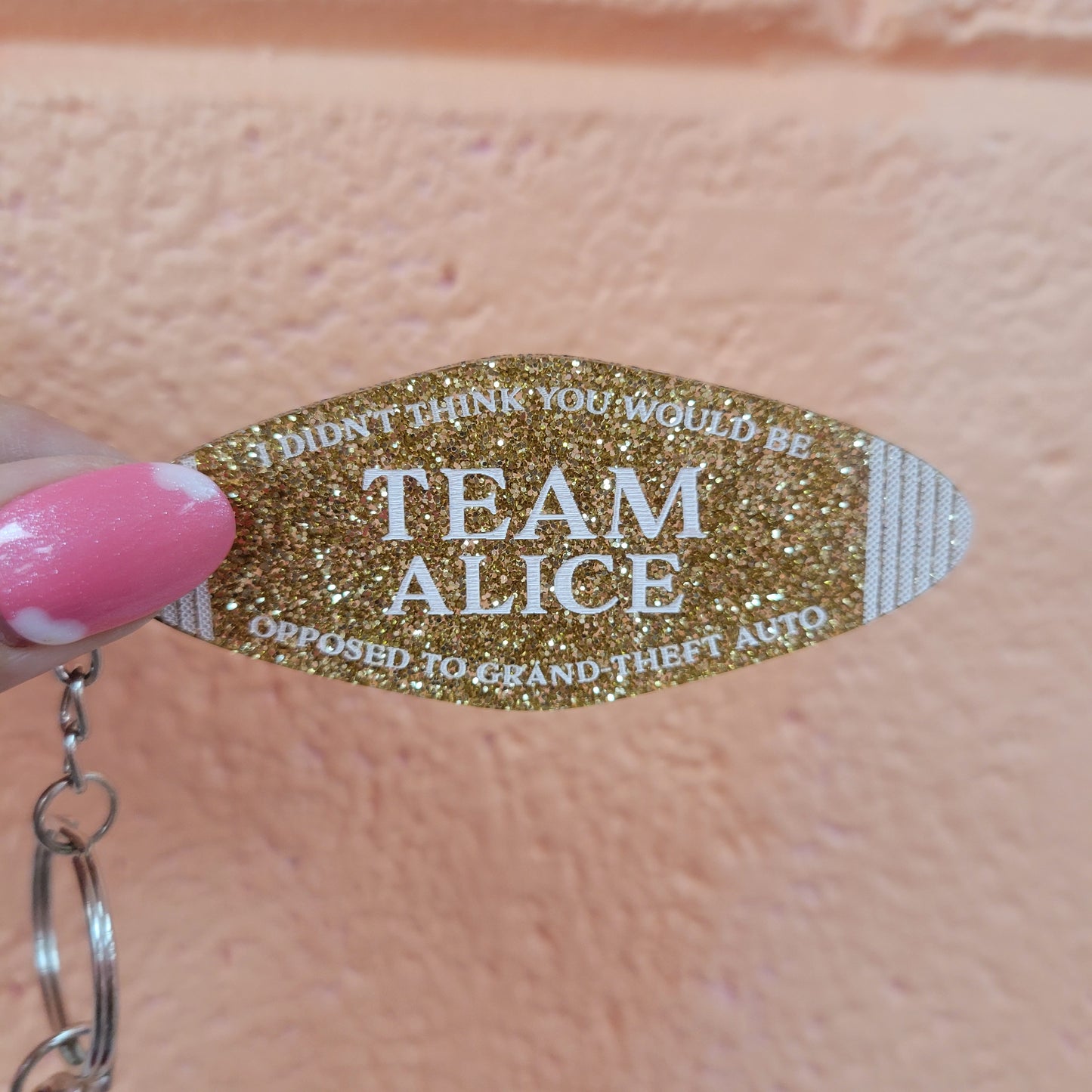 "Team Alice" Motel Keychain
