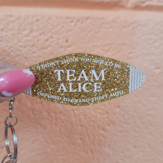 "Team Alice" Motel Keychain