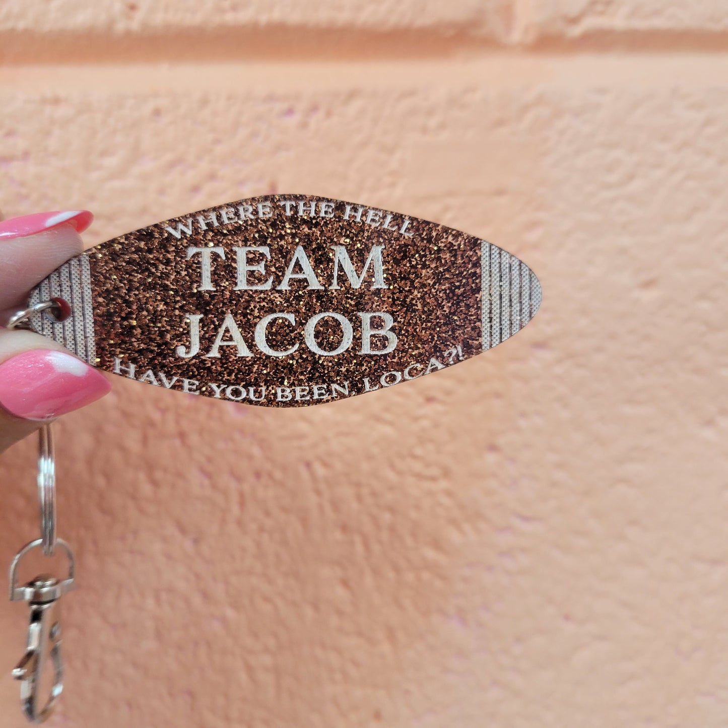 "Team Jacob" Motel Keychain