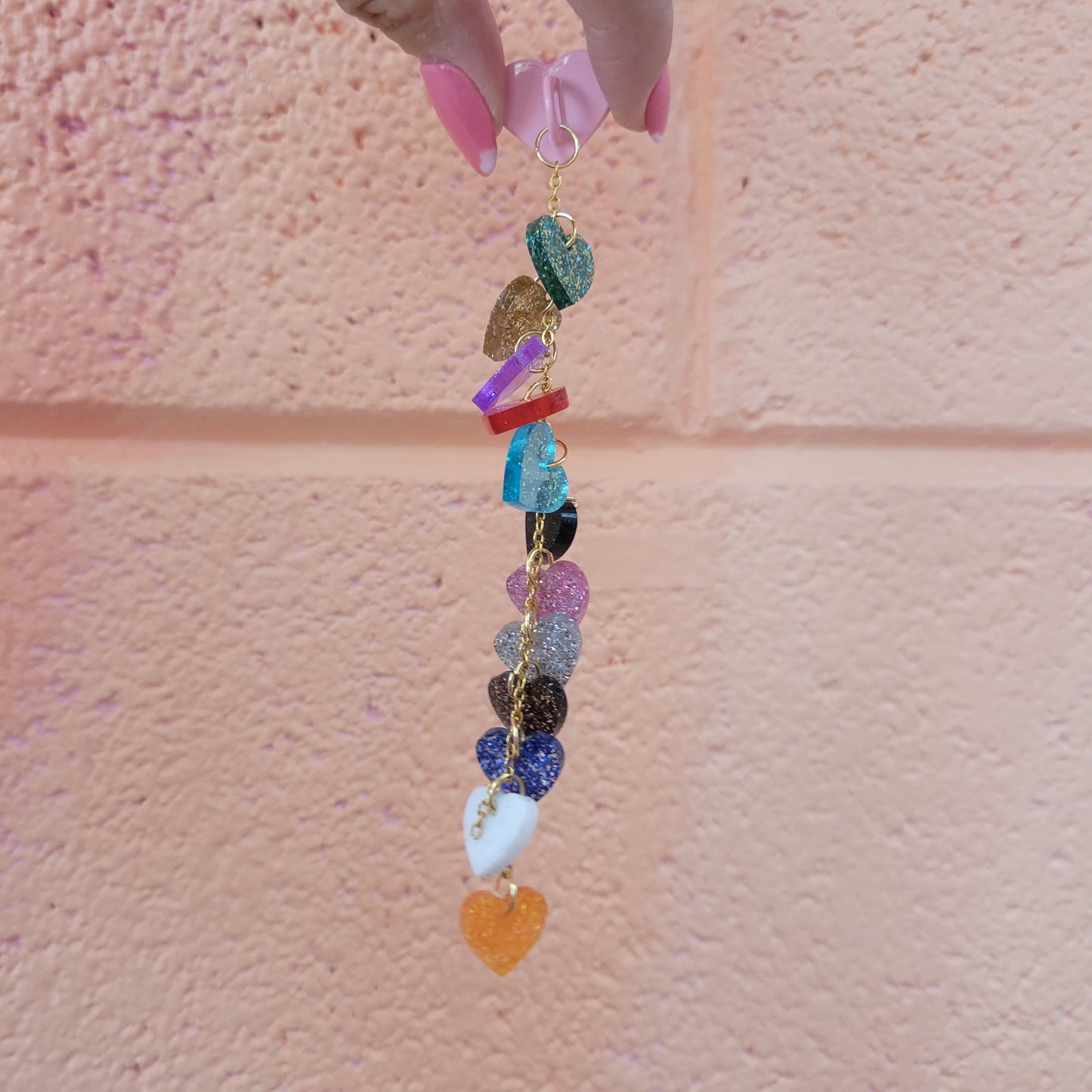 12 Eras Glittering Hearts Adhesive Charm Chain