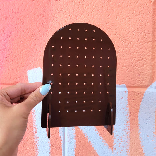 Glossy Brown Earring Display