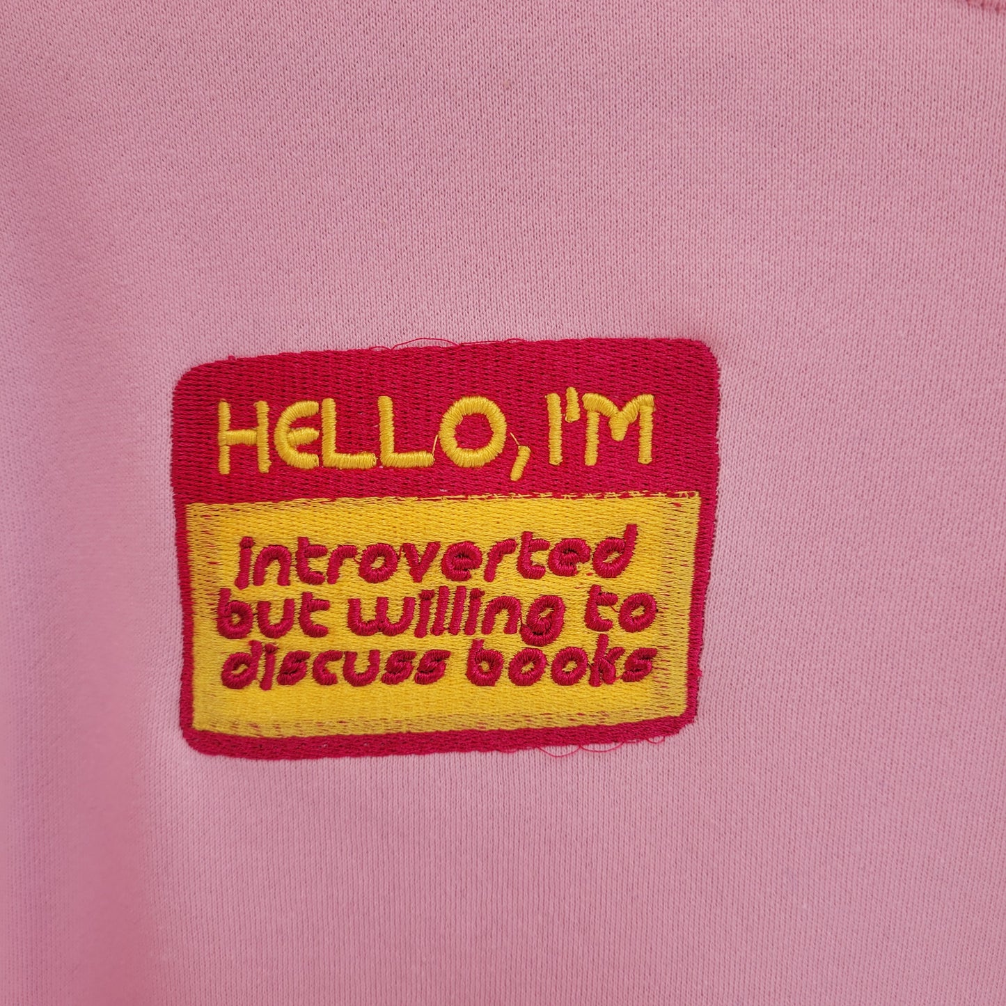 "Hello, I'm..." - Bookish Embroidered Crewneck and Shirts