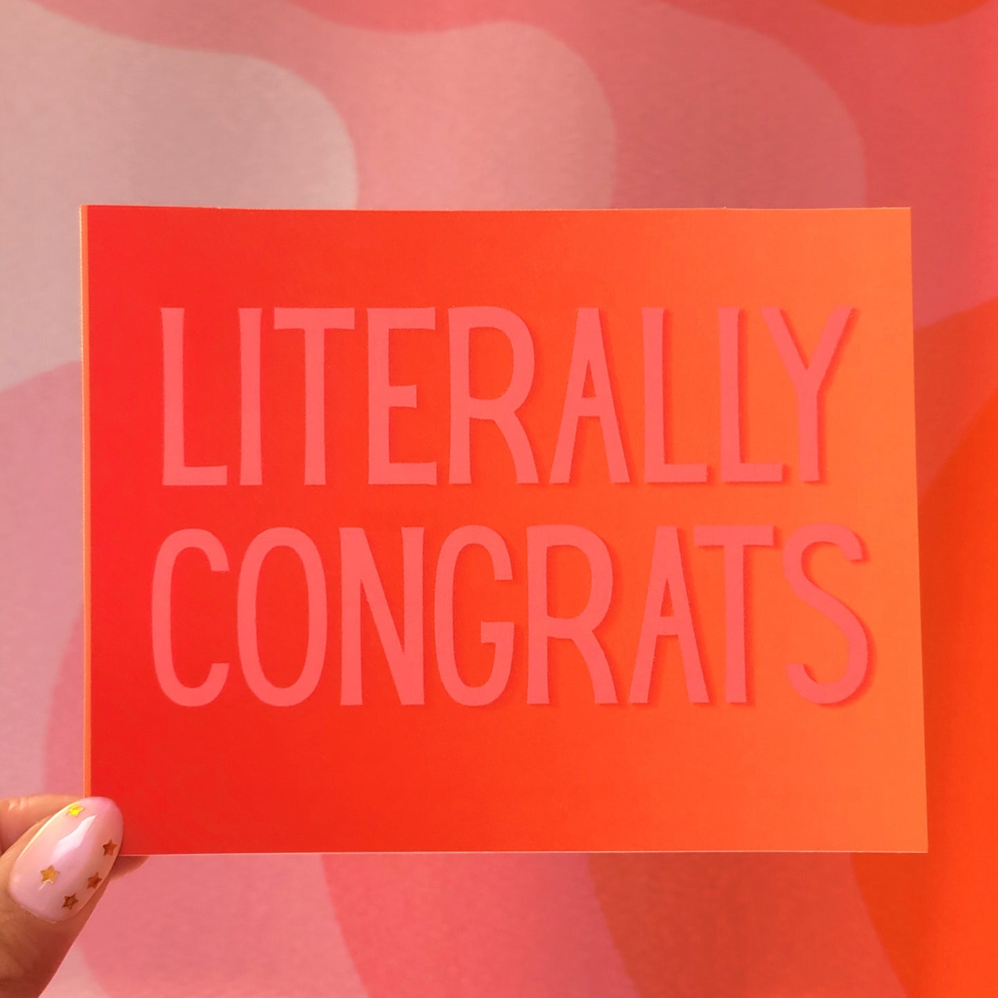 "literally congrats" Post Card