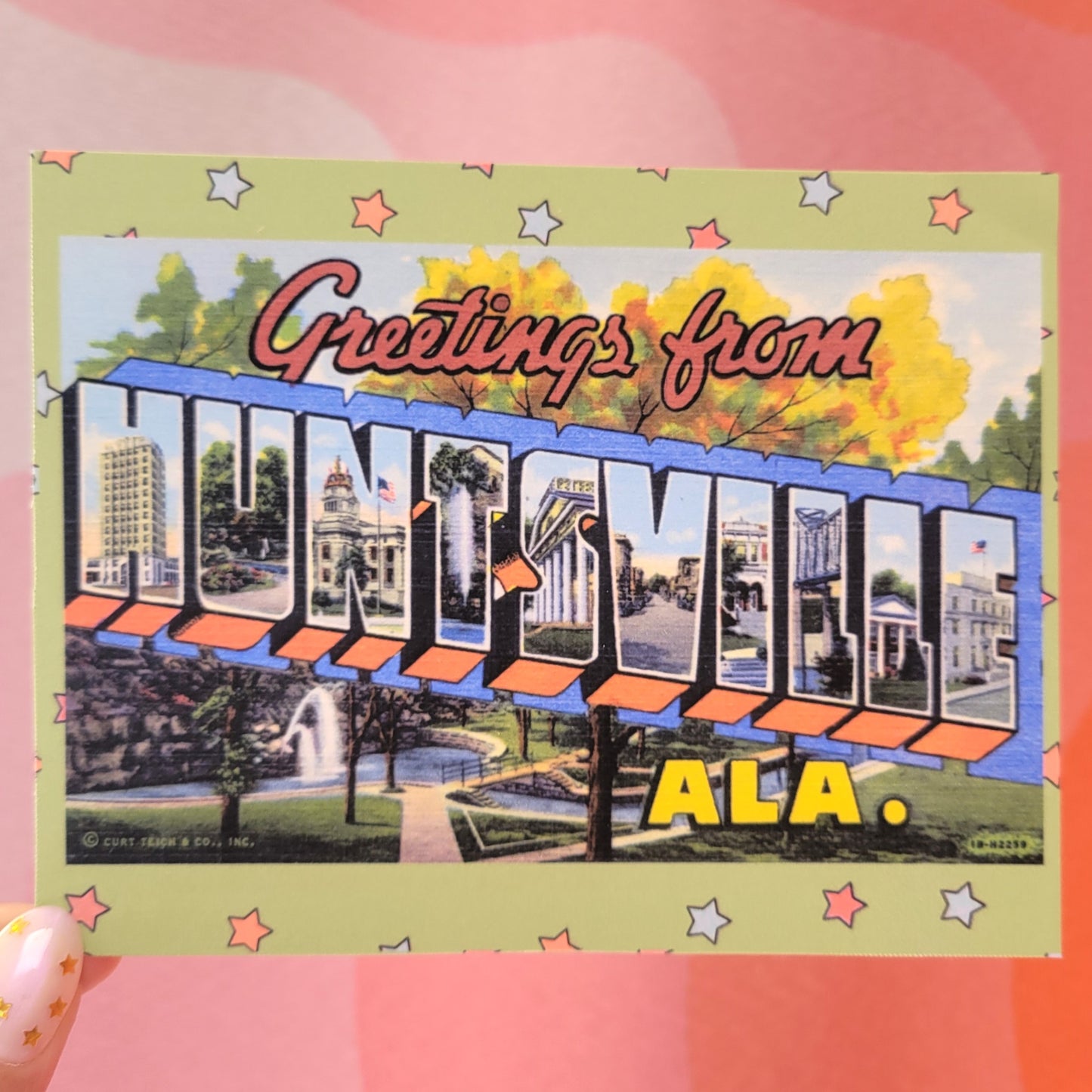 "Greetings from Huntsville, ALA." Post Card