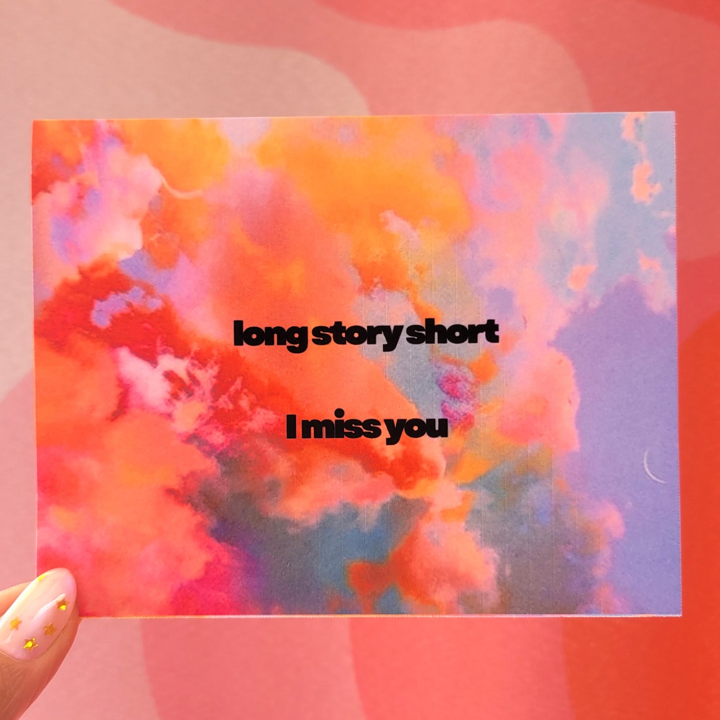 "long story short - I miss you" Post Card