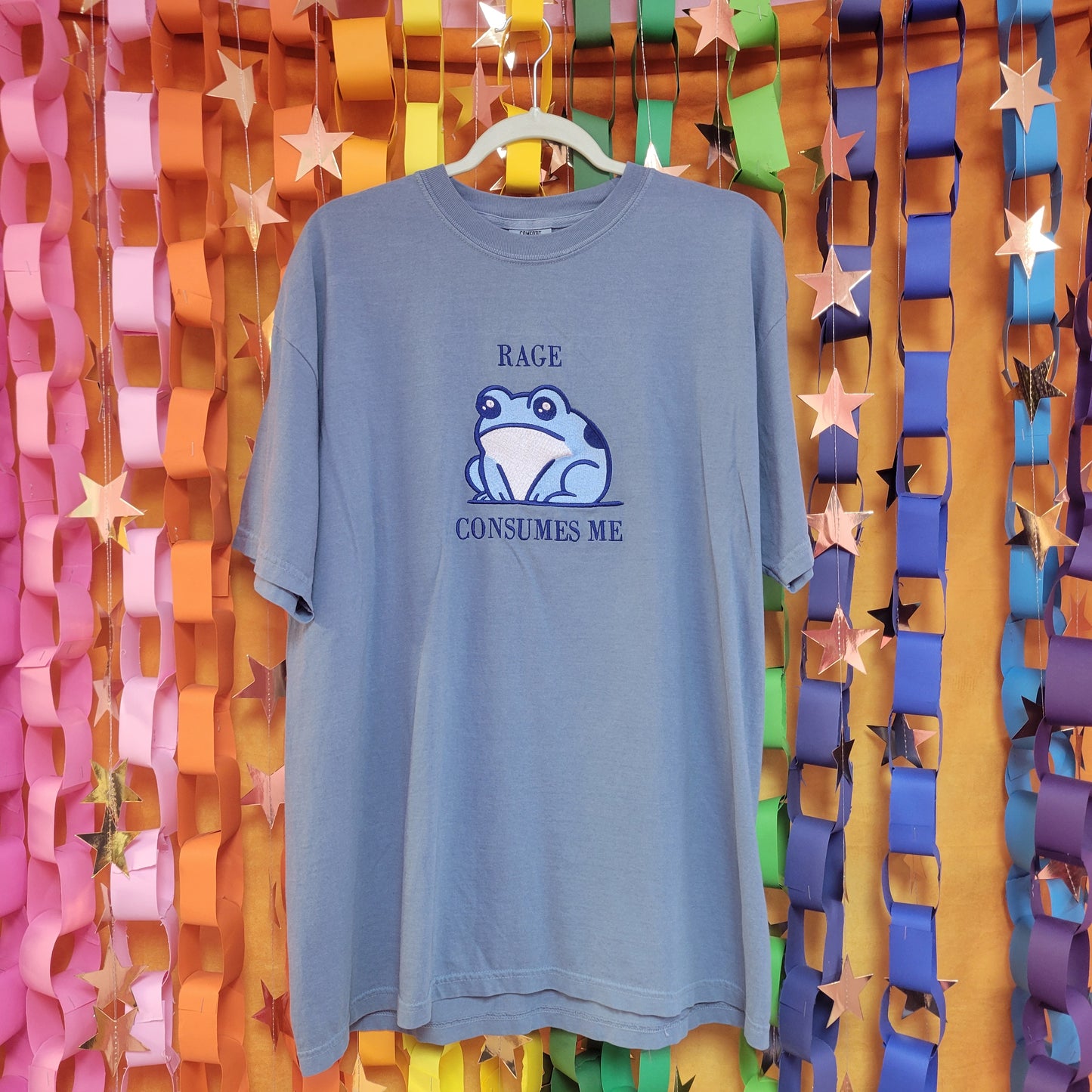 "Rage Consumes Me"  -Embroidered Frog Tee