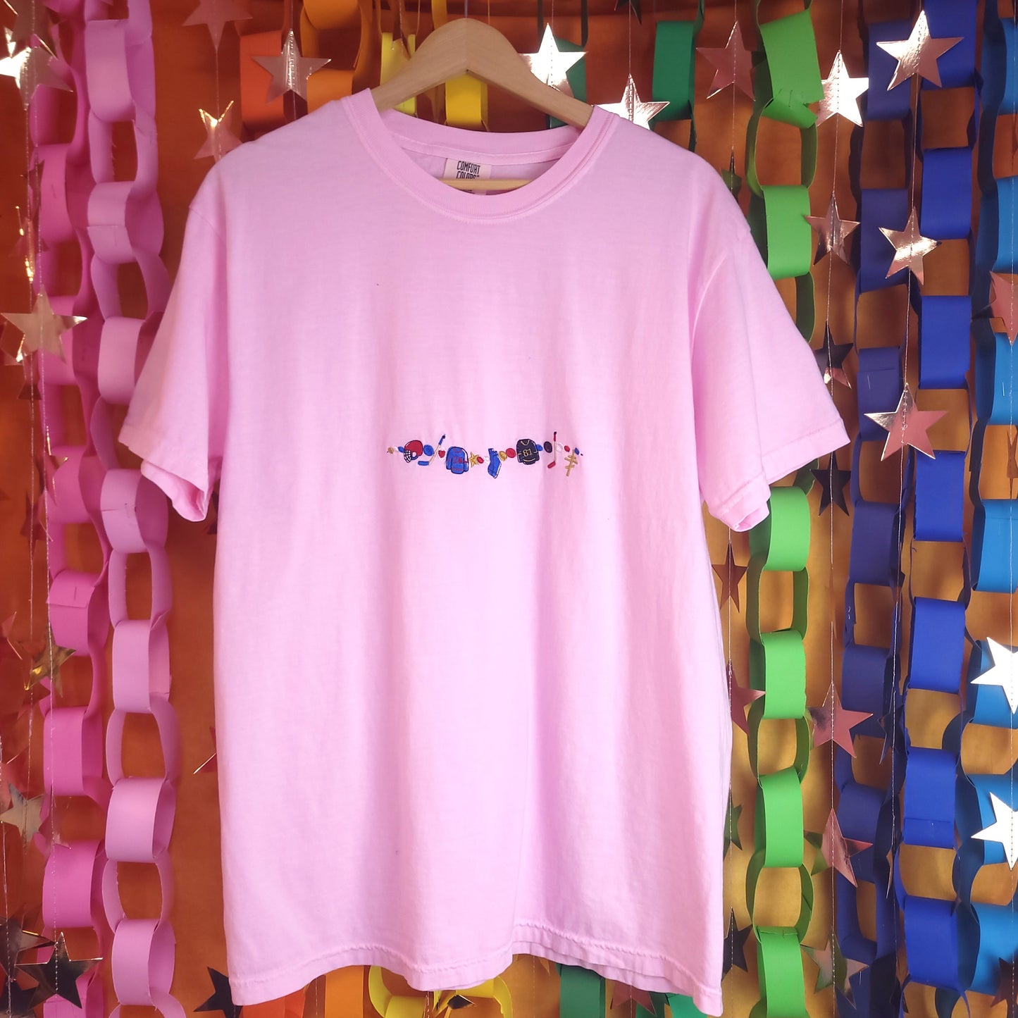 Friendship Bracelet Heated Rivalry Embroidered Top