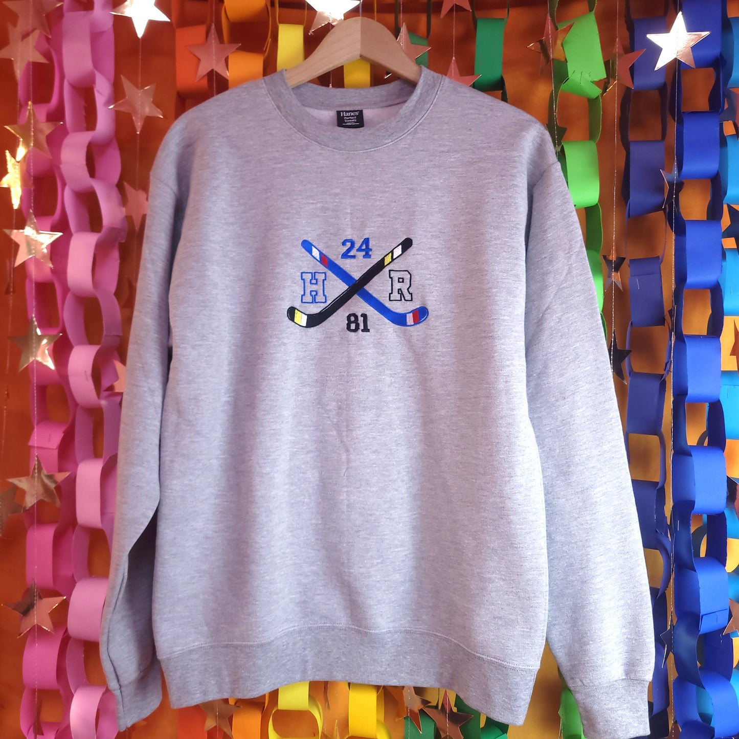 Hockey Stick Heated Rivalry Embroidered Top