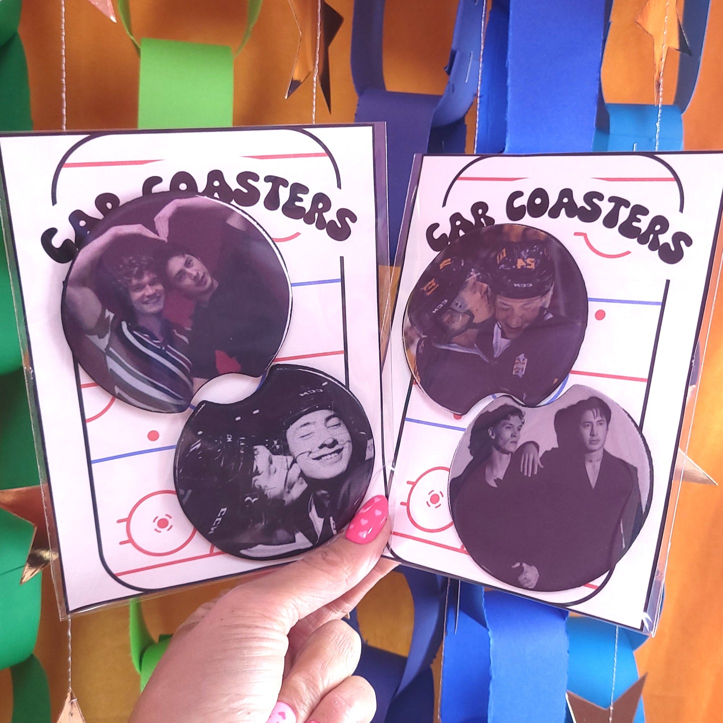 Heated Rivalry Mismatch Car Coaster Sets