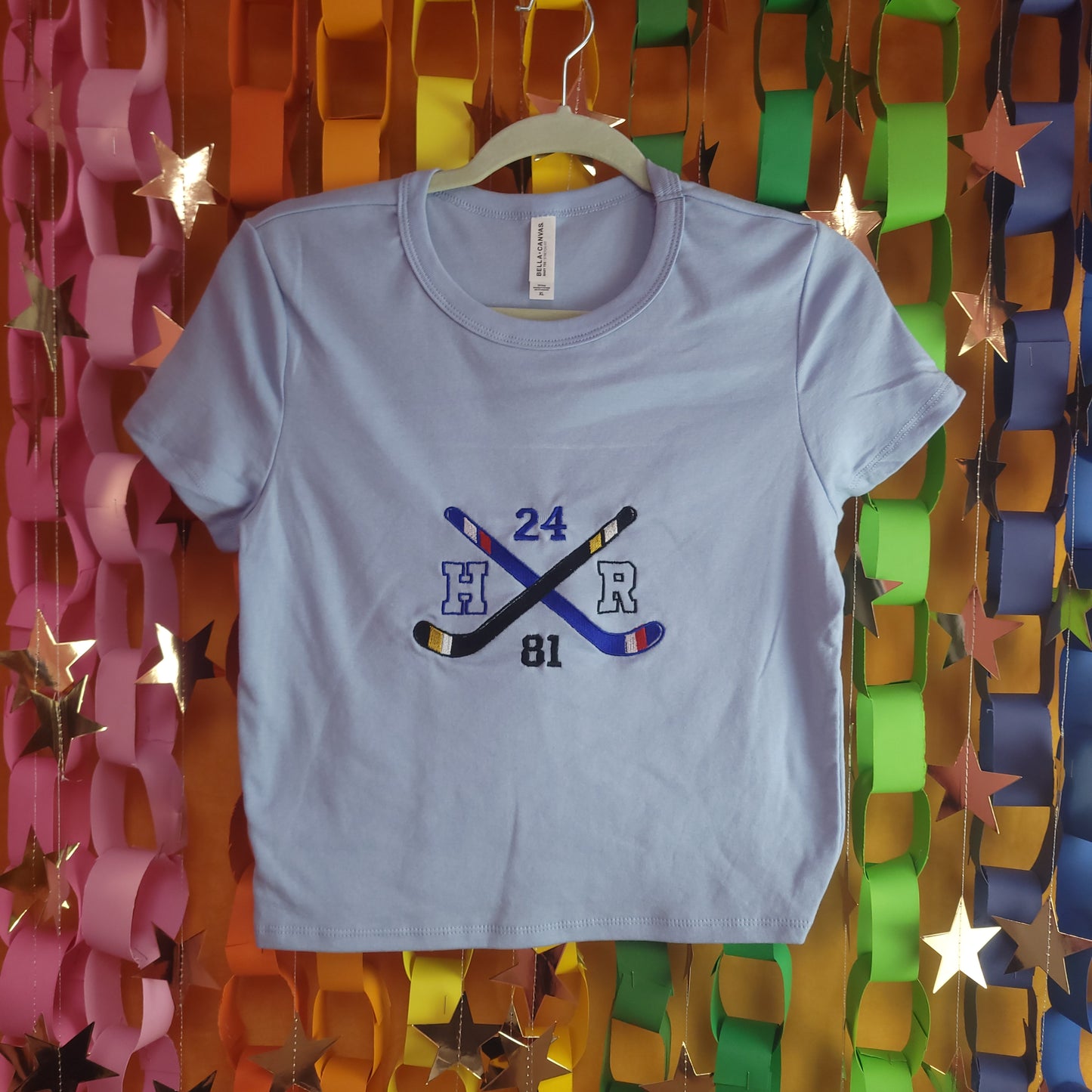 Hockey Stick Heated Rivalry Embroidered Top