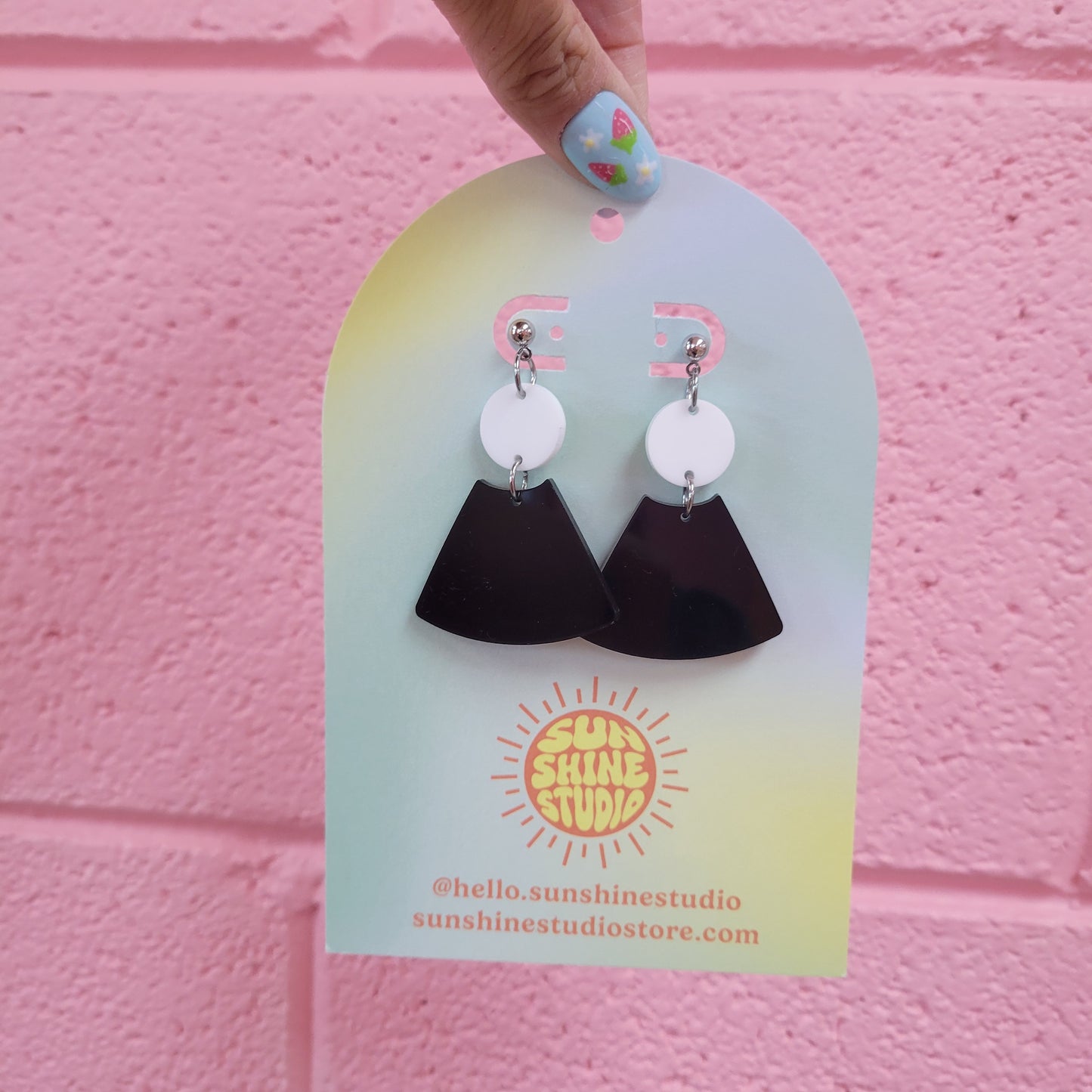 Black and White Retro Chic Earrings