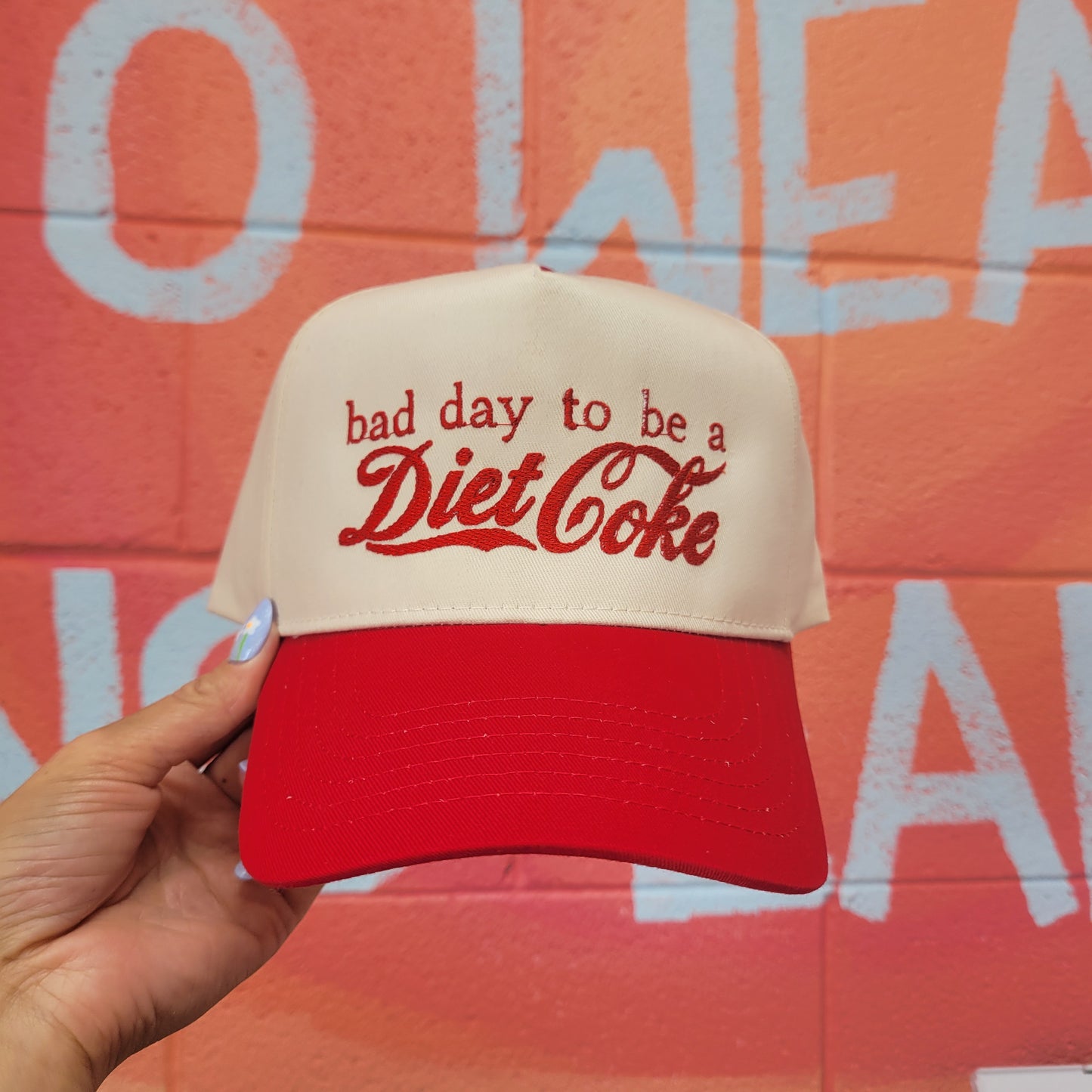 oopsy daisy "bad day to be a Diet Coke" Embroidered Hat