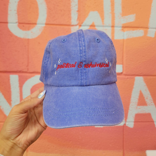 "political & whimsical" Embroidered Hat