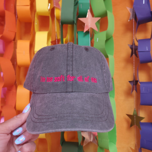 "I actually do care a lot..." Embroidered Hat