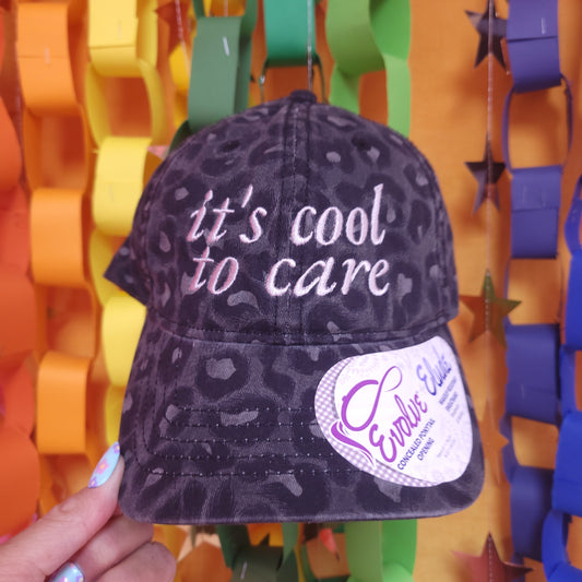 "It's Cool to Care" Embroidered Hat