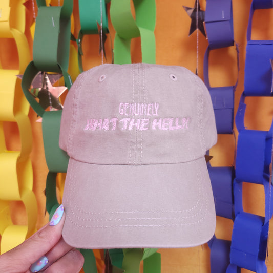 "genuinely - what the hell?!" Embroidered Hat