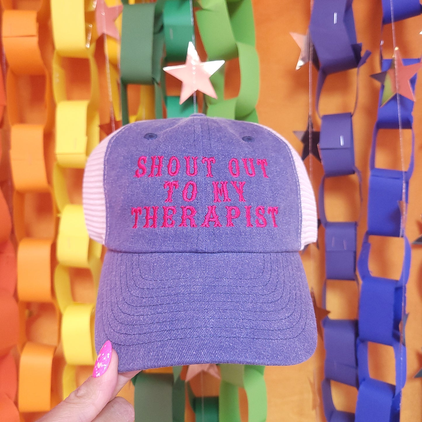 Shoutout to my Therapist Embroidered Hat