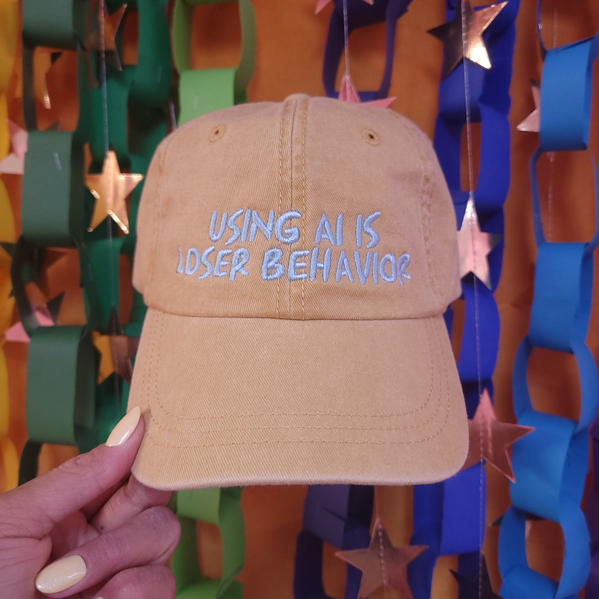 "Using AI is Loser Behavior" Embroidered Hat