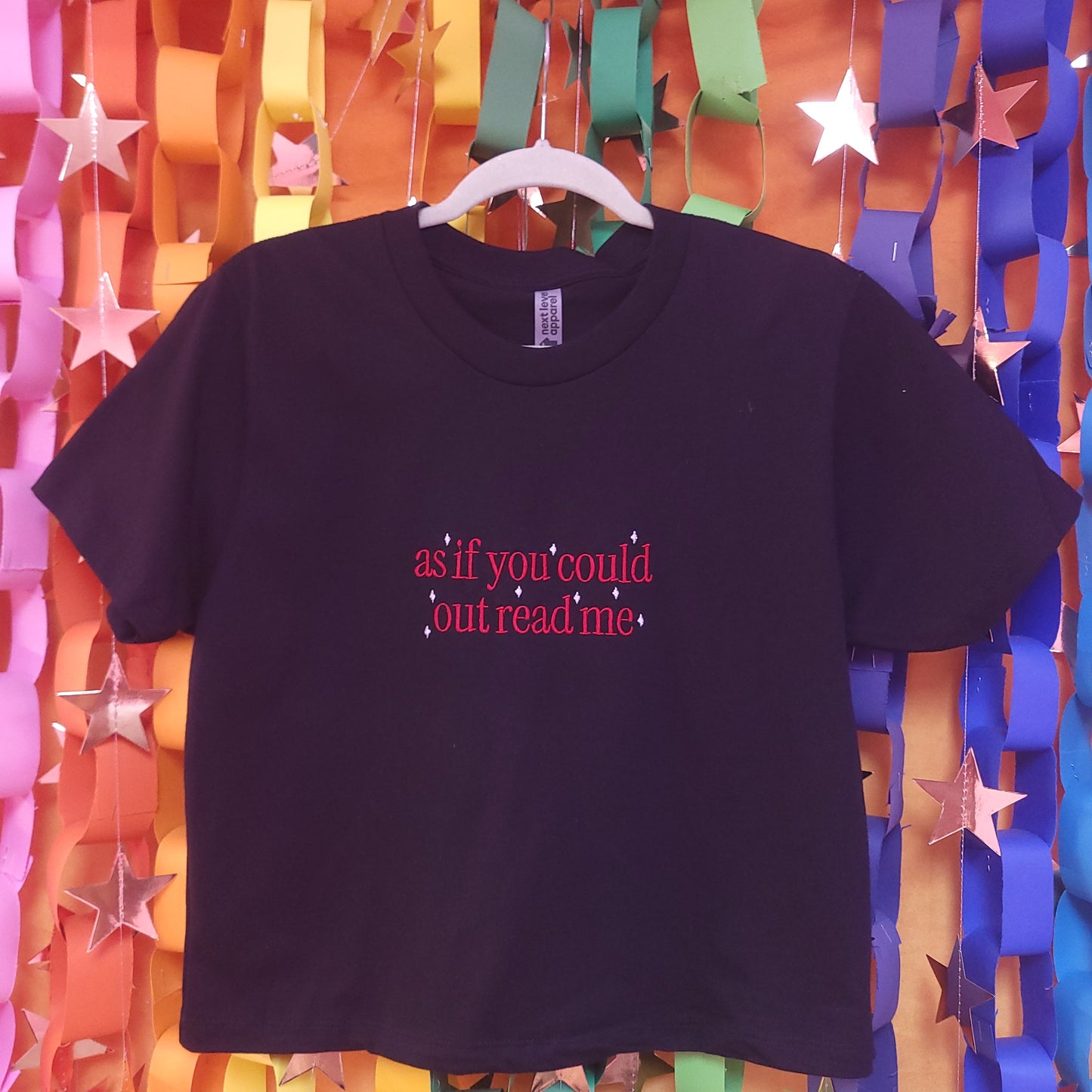 "As if You Could Out Read Me" Embroidered Shirt