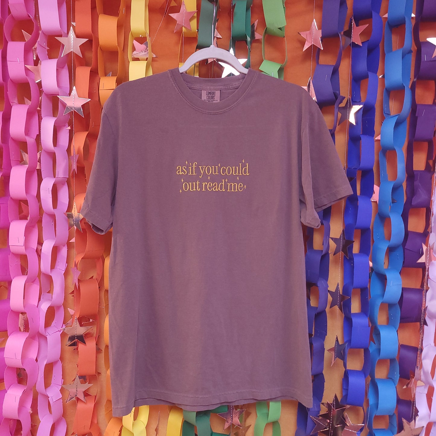 "As if You Could Out Read Me" Embroidered Shirt