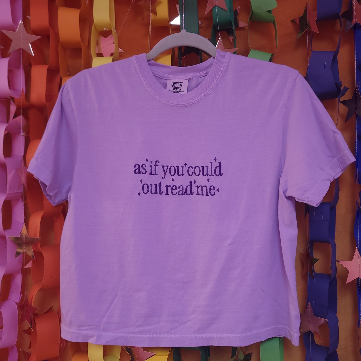 "As if You Could Out Read Me" Embroidered Shirt