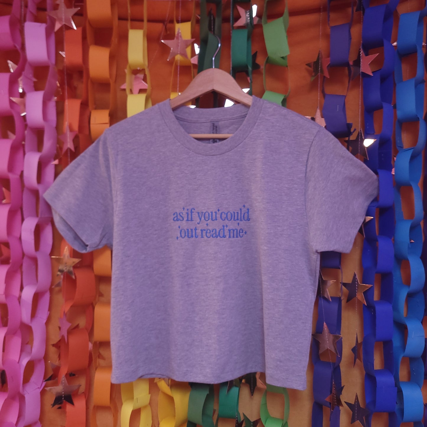 "As if You Could Out Read Me" Embroidered Shirt