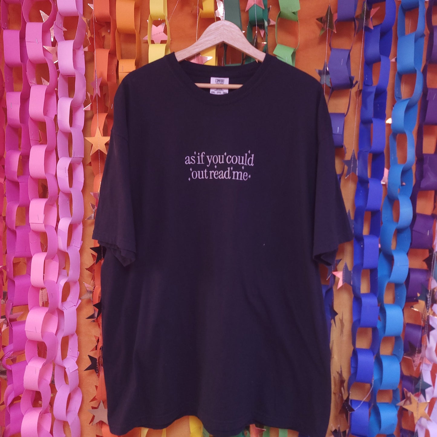 "As if You Could Out Read Me" Embroidered Shirt