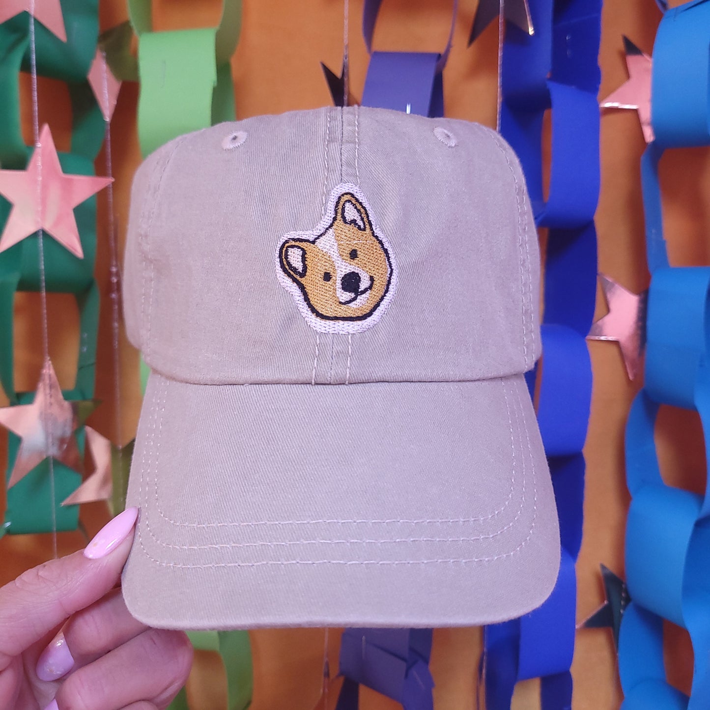 Curious Corgi - Embroidered Hat
