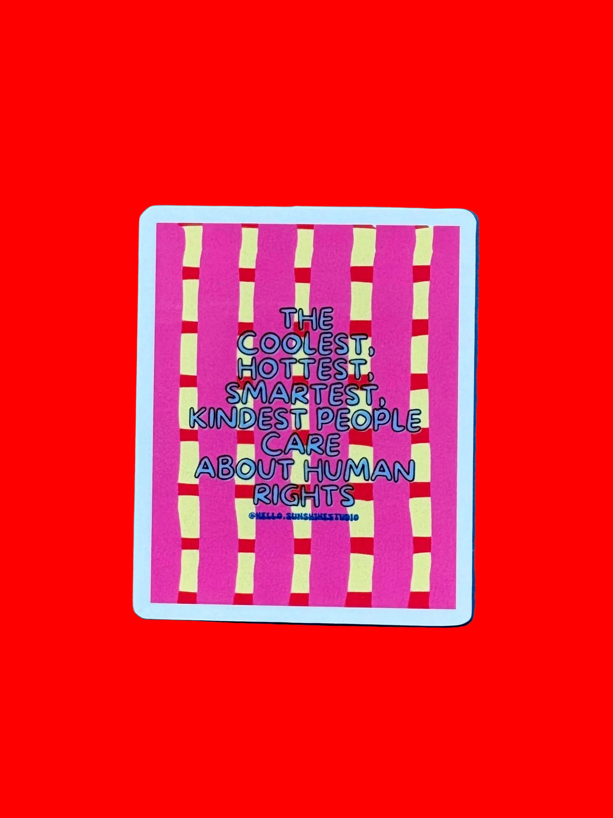 "Coolest, Hottest, Smartest, Kindest People Care" Vinyl Sticker