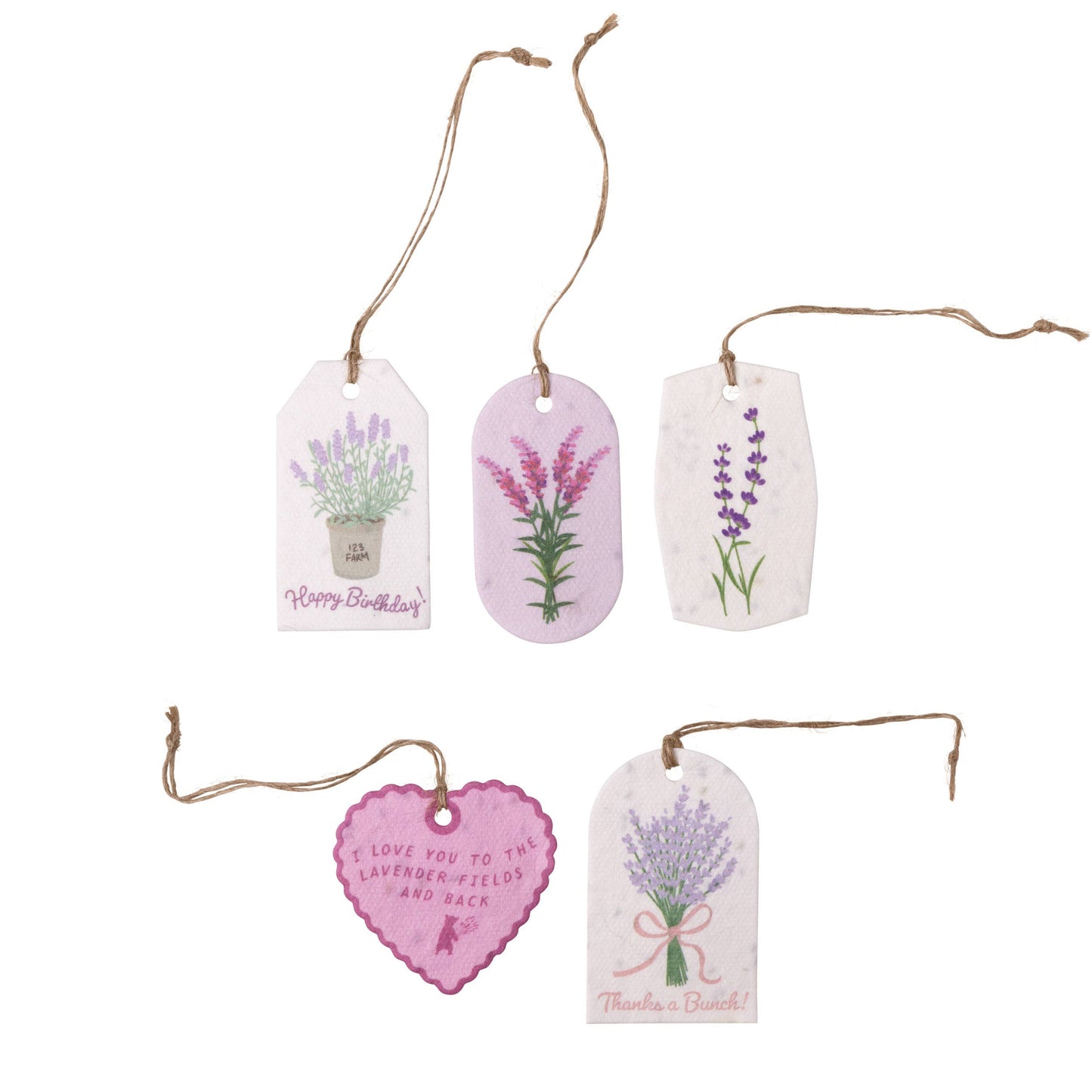 Plantable Seed Gift Tags - Vintage Seed Design, 5 Gift Tags: Carrots