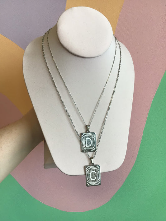 Illustrated Initial Necklaces