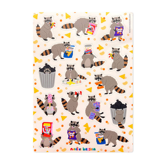 Snack Bandits 5x7 Sticker Sheet