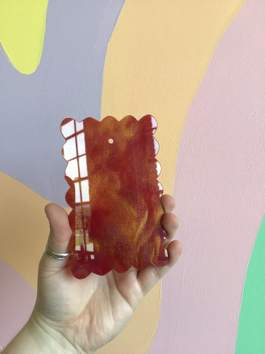 Red and Gold Shimmer Outlet Covers