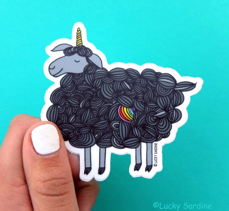 Black Sheep Unicorn Pride Sticker