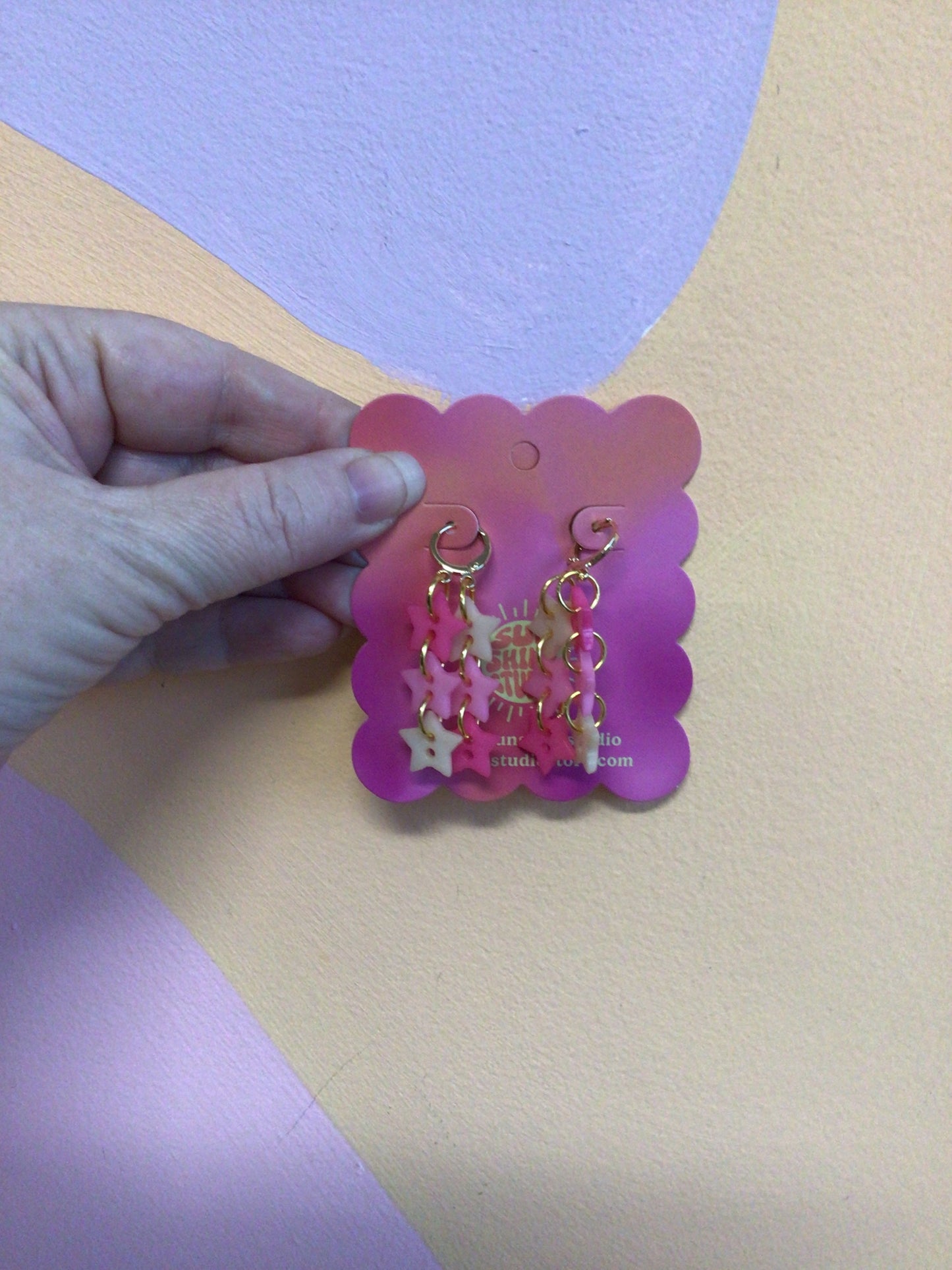 Bright and Fun Button Dangle Earrings