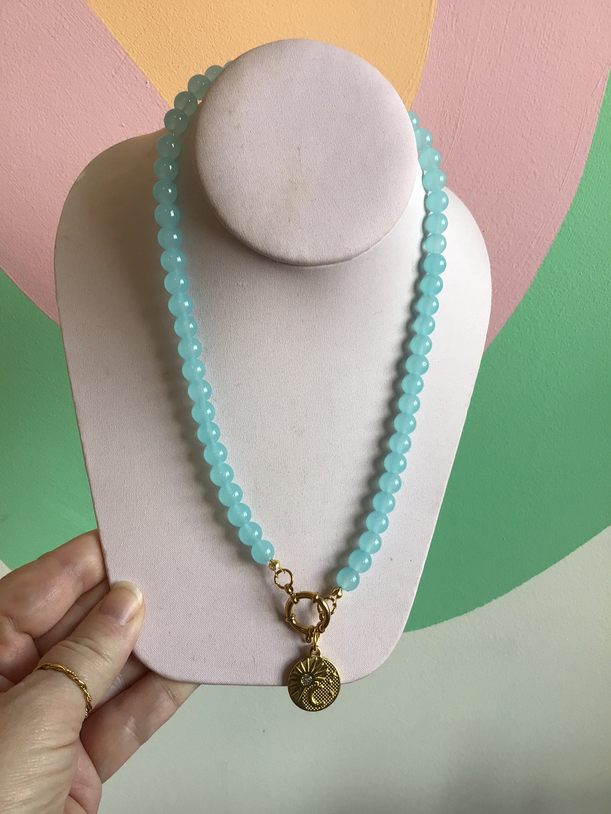 Lena Titanium Beaded Necklace