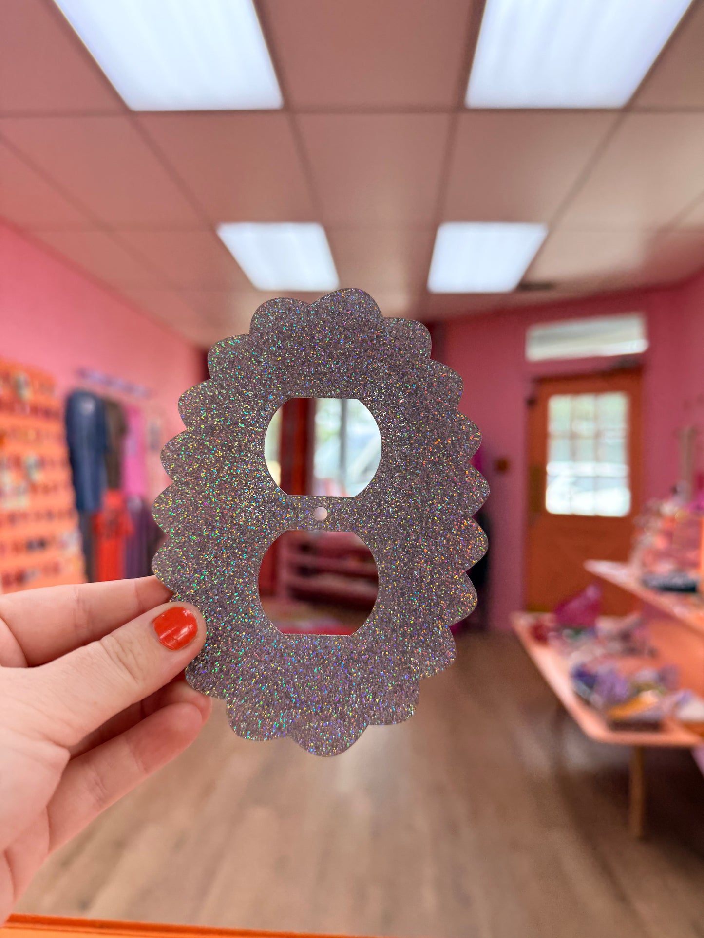 Silver Holographic Shimmer Outlet Covers
