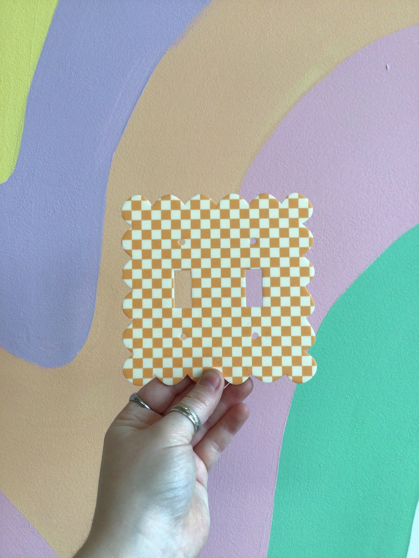 Orange Check Outlet Covers