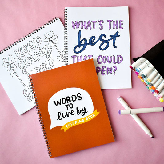 Words To Live By Coloring Book | Quote Coloring Book