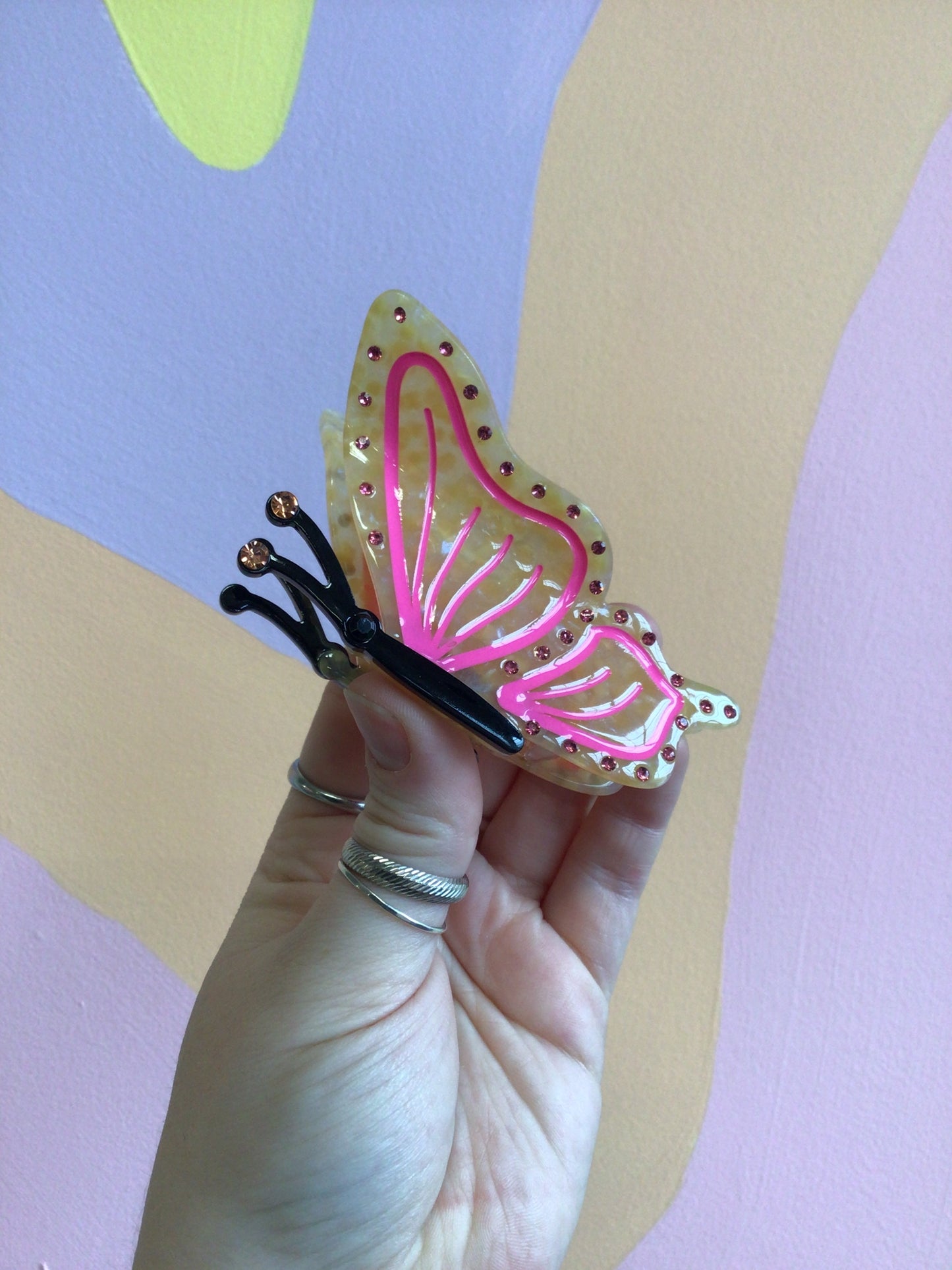 Bedazzled Butterfly and Dragonfly Hair Claw