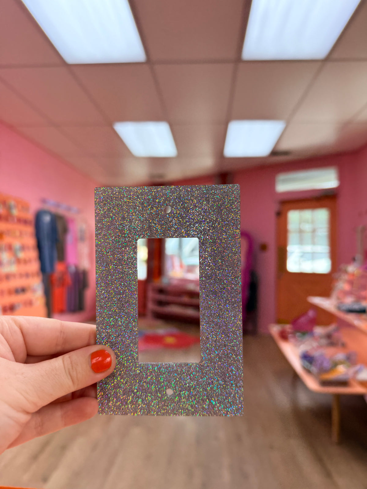 Silver Holographic Shimmer Outlet Covers