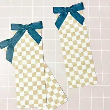 Neutral Checkered Bookmark