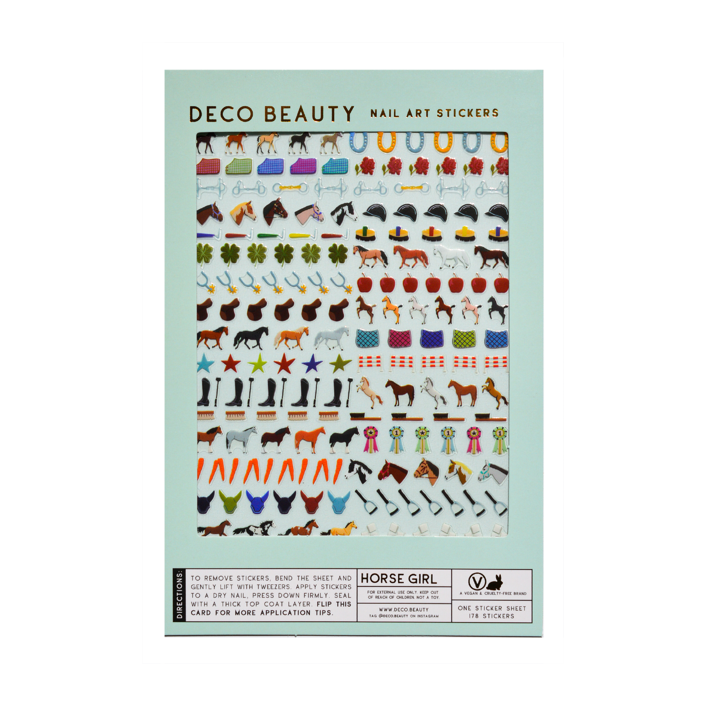 Nail Art Stickers - HORSE GIRL