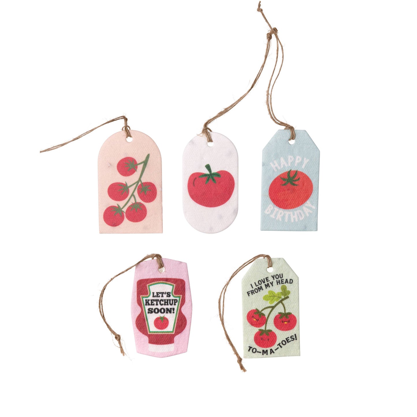 Plantable Seed Gift Tags - Vintage Seed Design, 5 Gift Tags: Lavender