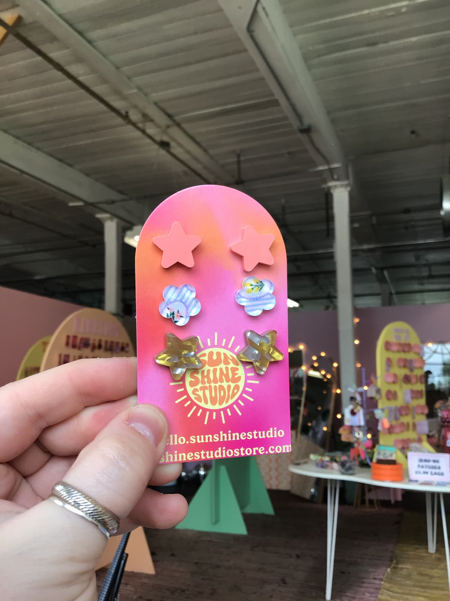 Happy Shapes Acrylic Stud Packs