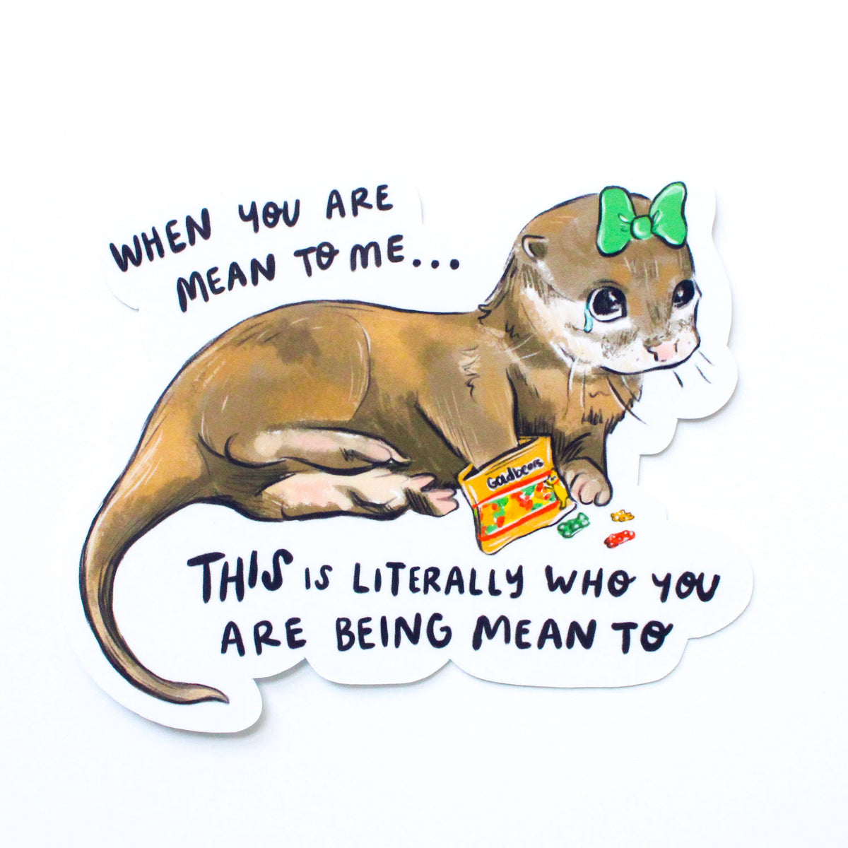 Gummy Bear Otter Vinyl Sticker